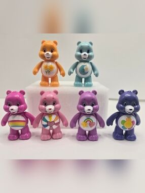 Care Bears Toys Set Of 6 3-inch Mini Figures Vinyl/Plastic Moveable Arms JP/TCFC
